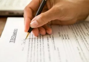 Firmando un testamento